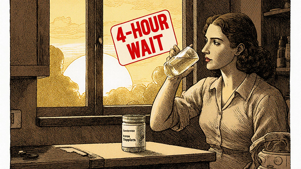 Iron Supplements with Levothyroxine: The 4-Hour Rule to Avoid Reduced Thyroid Medication Absorption